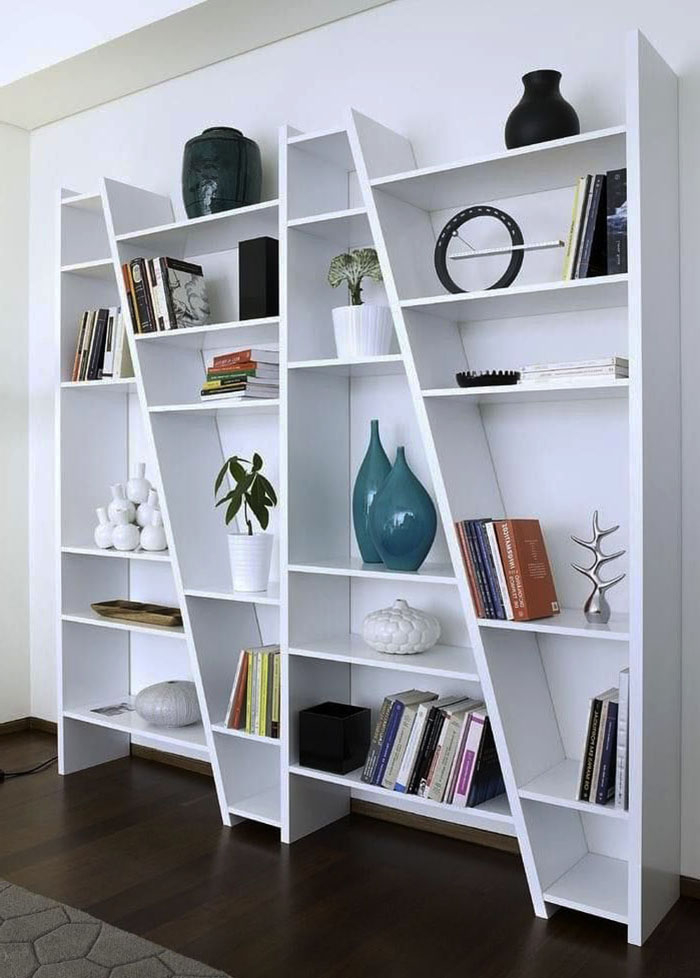 Kệ sách gỗ trang trí phòng khách